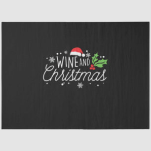Xmas Wine And Christmas Tissue Paper