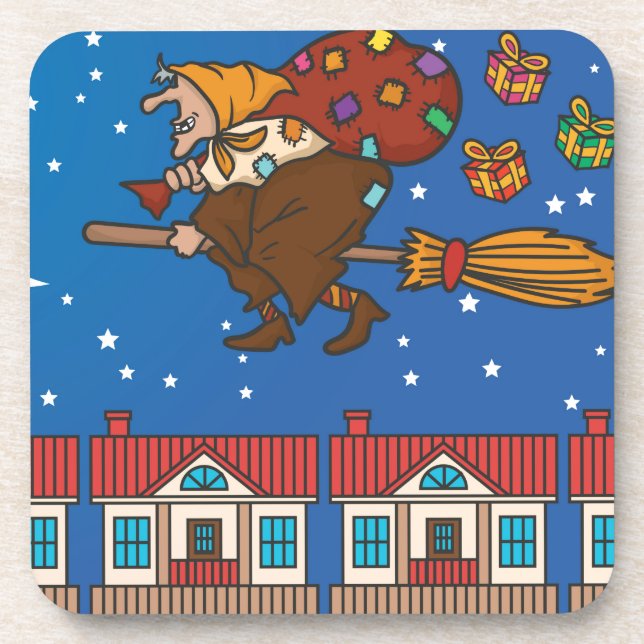 xmas witch Befana Coaster (Front)
