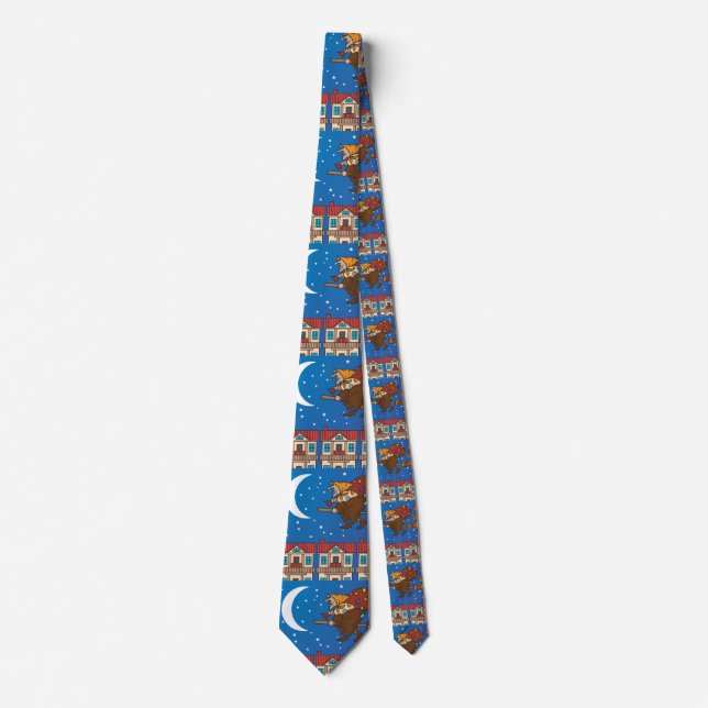 xmas witch Befana Tie (Front)