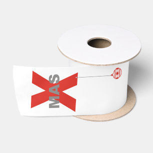 Xmas with Christmas Tree Ornament + your idea Satin Ribbon