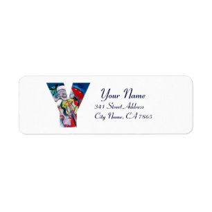 XMAS Y LETTER /SANTA  CLAUS WITH VIOLIN MONOGRAM