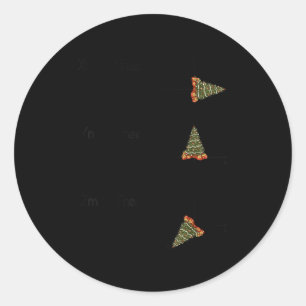 Xmas Ymas Zmas Tree Math Nerd Christmas  Classic Round Sticker