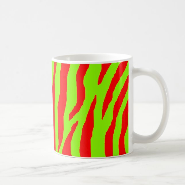 Xmas Zebra Red & Green Coffee Mug (Right)