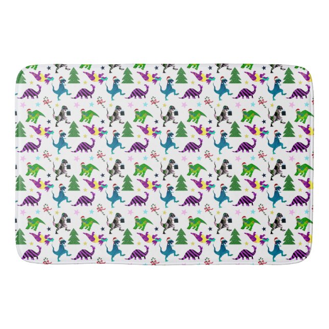 Xmasaurs Bath Mat (Front)