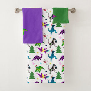 Xmasaurs Bath Towel Set