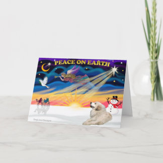 XmasSunrise - Great Pyrenees 1 Holiday Card