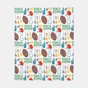 XO Football Season Touchdown First Down Tailgate Fleece Blanket