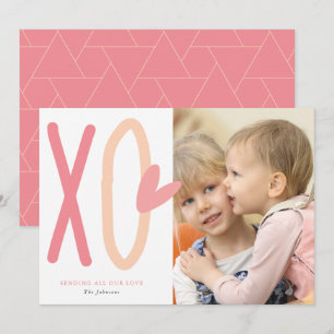 XO Heart Valentine's Day Photo Card