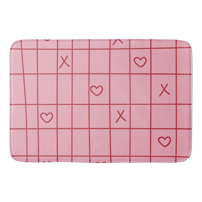 XO Hearts Bath Mat (Front)