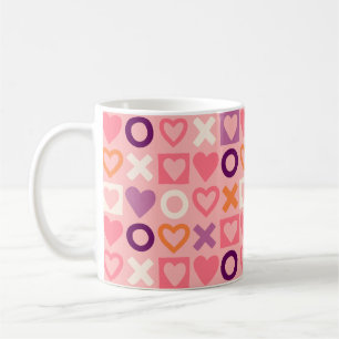XO Hearts Pink Love Pattern Classic Mug