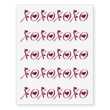 XO XO Valentine's Day Hugs And Kisses Love Hearts