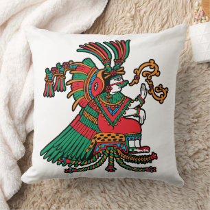 Xochiquetzal – Flower Feather – Goddess of Love Throw Pillow