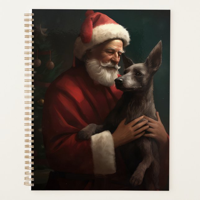 Xoloitzcuintli avec Noël Festif du Père Noël (Devant)