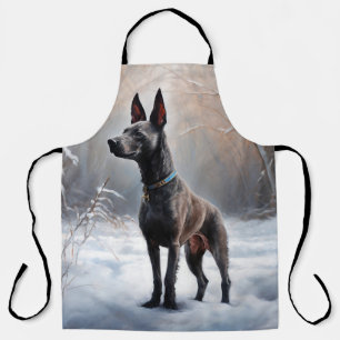 Xoloitzcuintli Let It Snow Christmas Apron