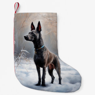 Xoloitzcuintli Let It Snow Christmas Small Christmas Stocking