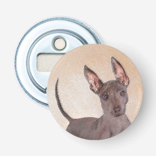 Xoloitzcuintli Painting - Cute Original Dog Art Bottle Opener