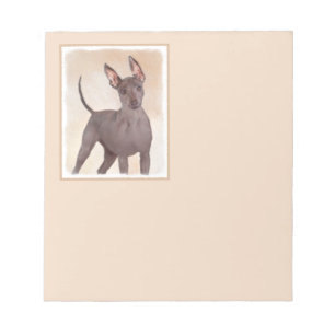 Xoloitzcuintli Painting - Cute Original Dog Art Notepad