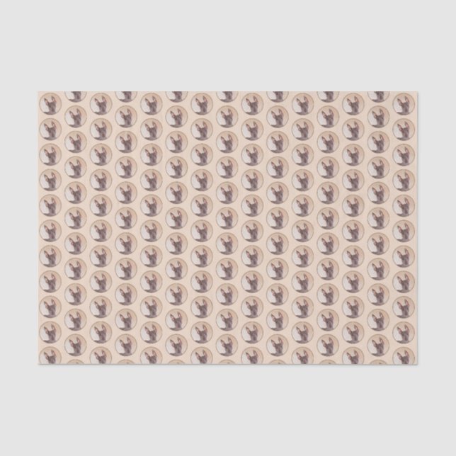Xoloitzcuintli Painting - Cute Original Dog Art Tissue Paper (Front)