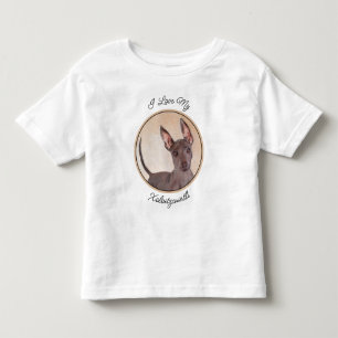 Xoloitzcuintli Painting - Cute Original Dog Art Toddler T-shirt