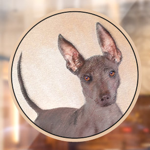 Xoloitzcuintli Painting - Cute Original Dog Art Window Cling