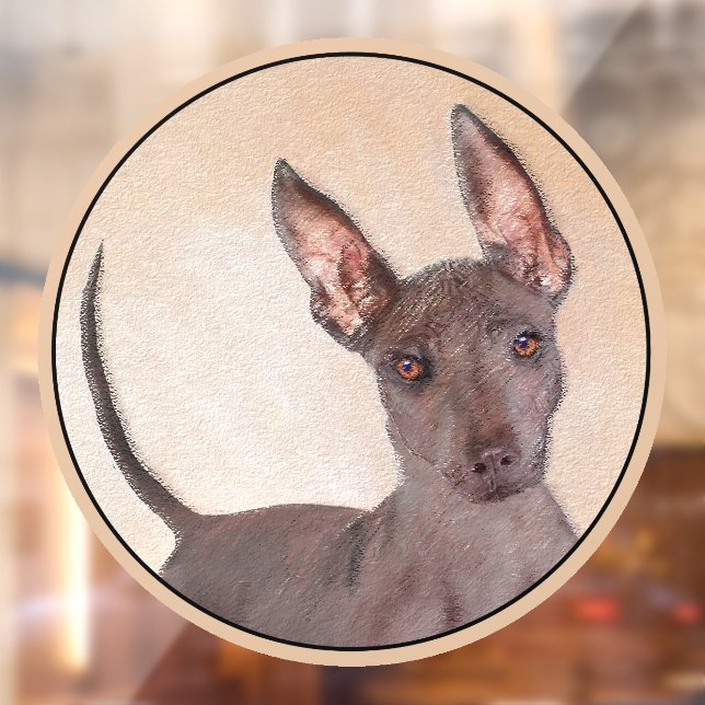 Xoloitzcuintli Painting - Cute Original Dog Art Window Cling (Sheet 2)