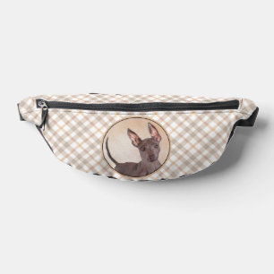 Xoloitzcuintli Painting Hairless Liver Red Dog Art Fanny Pack