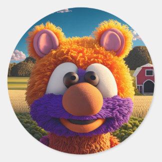 xooribous classic round sticker