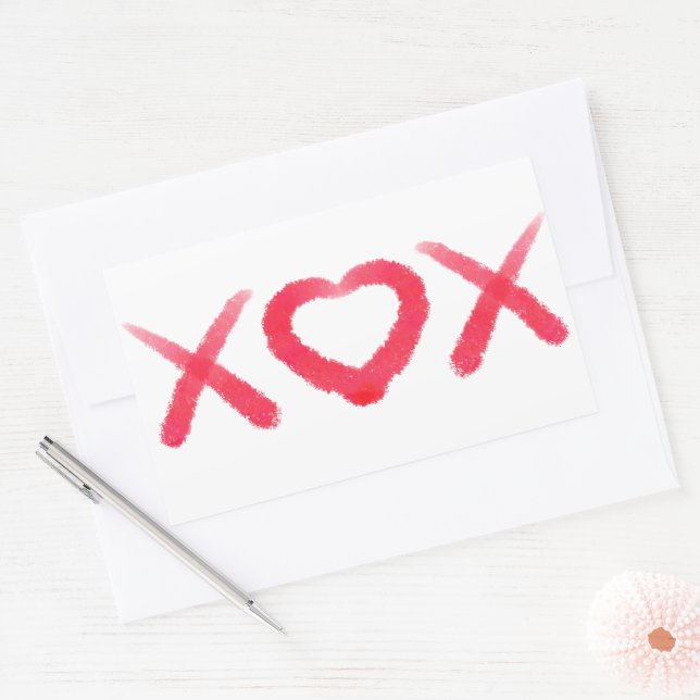 XOX, love, kisses, valentine design Sticker (Envelope)