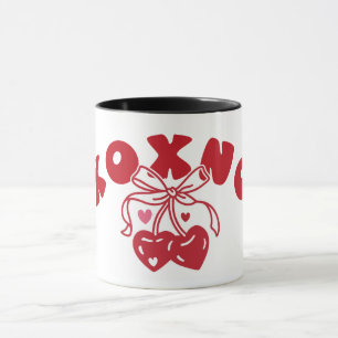 XOXNO Mugs Anti Saint-Valentin Cœur Cerise Drôle