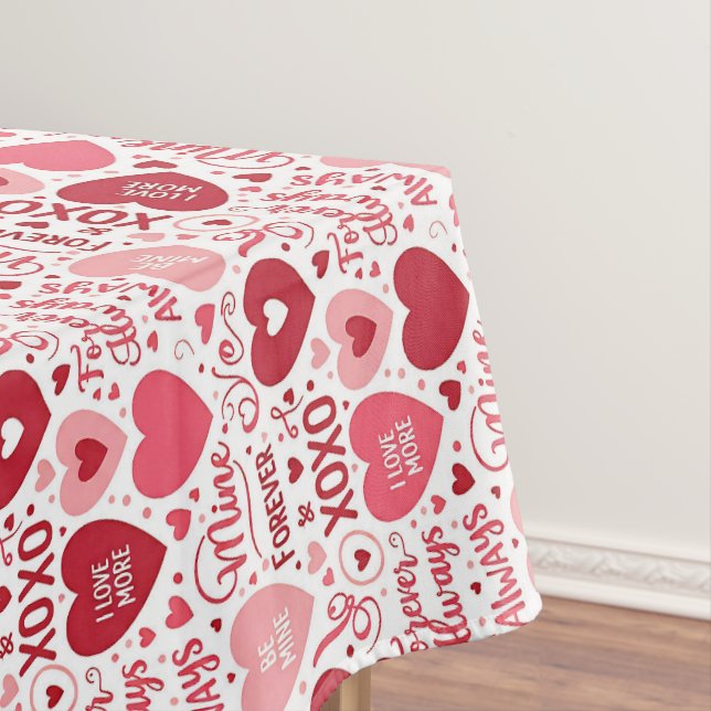 XOXO & Always Be Mine  Tablecloth (In Situ)