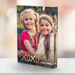 XOXO Best Friends Photo Gold Script BFF Block<br><div class="desc">Cute gift for your bestie for a birthday or Galentine's Day! XOXO in bold gold script letters as well as your custom names and photo on a trendy photo block.</div>