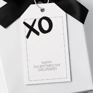 XOXO Black and White Best Friends Galentine's Day Gift Tags