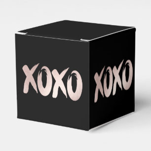 XOXO Blush Pink   Hand Lettered Brush Script Favor Box