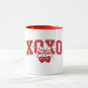 XOXO Bow Cherry Valentine's day Mug