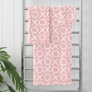 XOXO Câlins et Bisous Monogramme Rose Pastel Moder