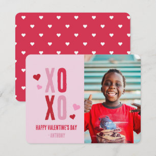 XOXO Coeurs Valentine Carte photo