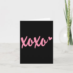 Xoxo Funny Valentines Day Heart Coquette Bow Xo Xo Card