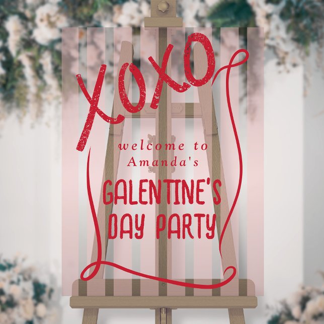 XOXO Hand Drawn Galentine’s Day Party Welcome (Créateur téléchargé)