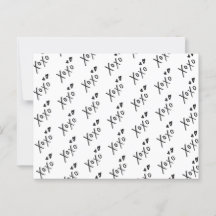 “XOXO” Hand Drawn Lettering Pattern