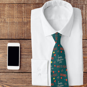 XOXO Happy Valentine's Day Personalizable Tie