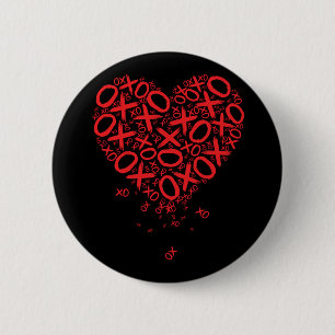 XOXO Heart 2 Inch Round Button