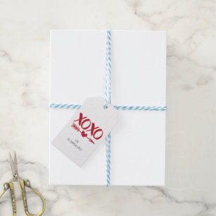 XOXO Heart Arrow Valentine's Day Gift Tags