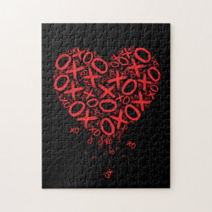 XOXO Heart Christmas Jigsaw Puzzle