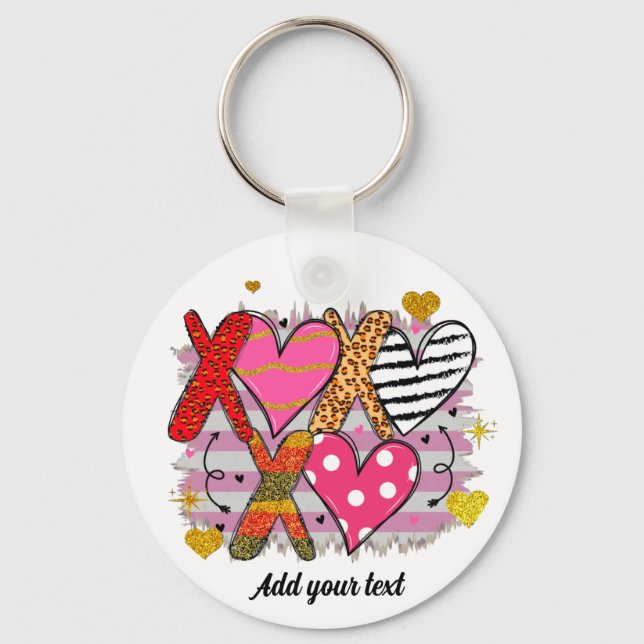  XOXO Heart Cute & Playful Keychain (Front)