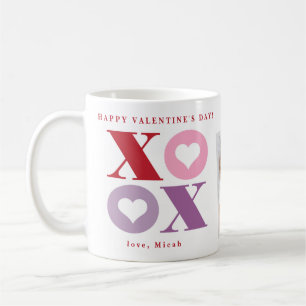Xoxo Heart Happy Valentine's Day Two Photo Coffee Mug
