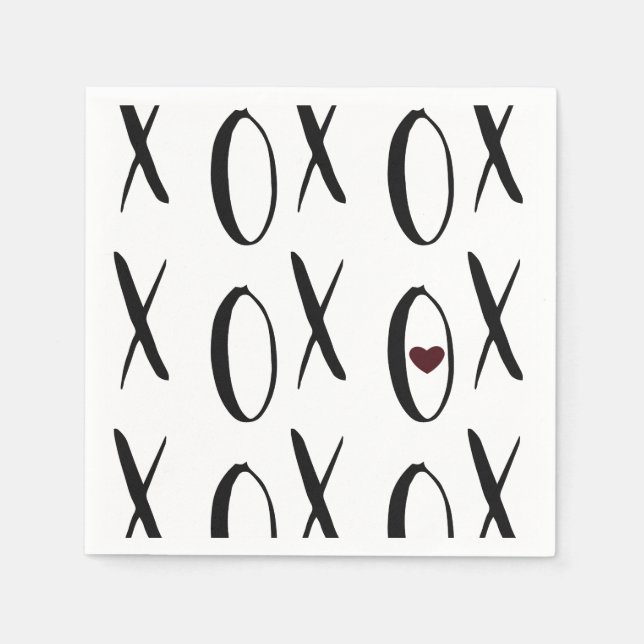 XOXO Heart Napkin (Front)