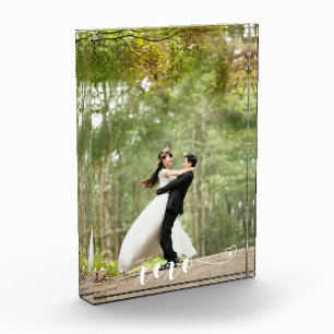 XOXO Heart Personalized Photo Custom Vertical Block