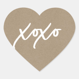 xoxo Heart shaped Sticker