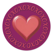XOXO Heart Stickers