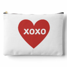 XOXO Heart Zipper Pouch Make-Up Bag